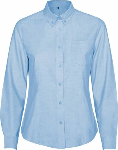 Рубашка женская Roly Oxford, небесно-голубой, размер S