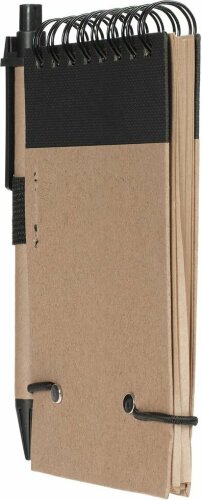Блокнот на кольцах Eco Note с ручкой, черный