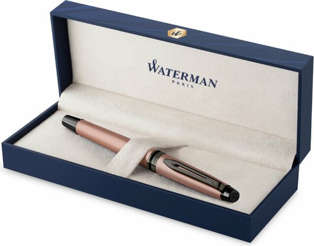 Ручка-роллер Waterman Expert Rose Gold F BLK в подарочной упаковке