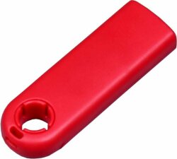 USB-флешка промо на 32 Гб прямоугольной формы, выдвижной механизм, красный