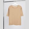 Футболка оверсайз унисекс Manevr Vozduh, бежевая, XL/2XL