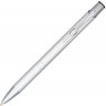  Кнопочная шариковая ручка Moneta из анодированного алюминия, синие чернила, серебристый