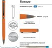 Ручка Firenze шариковая автоматическая софт-тач, оранжевая