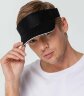 Козырек Active, черный с белым кантом