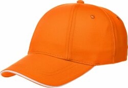 Бейсболка Molti Canopy, оранжевая с белым кантом