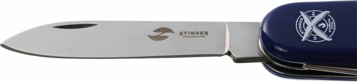 Нож перочинный Stinger, 90 мм, 11 функций, материал рукояти: АБС-пластик, синий