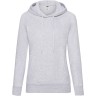 Толстовка женская без начеса LIGHTWEIGH HOODED SWEAT 240, серый меланж, XS