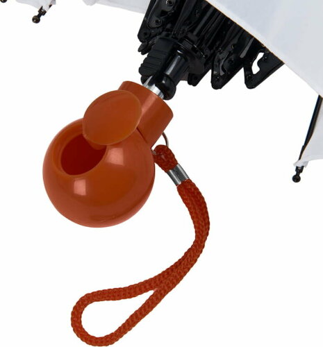 Зонт складной FANTASIA, механический, белый, светло-коричневый