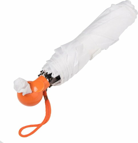 Зонт складной FANTASIA, механический, белый, светло-коричневый