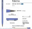 Ручка Bruno Visconti Palermo шариковая автоматическая, фиолетовый металлический корпус, 0.7 мм, синяя