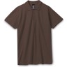 Рубашка поло мужская Sol's Spring 210, шоколадно-коричневая, размер S
