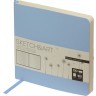 Скетчбук Sketch & Art в мягком переплете 145х145 мм, 100 л. бежевой бумаги 100 гр., голубой