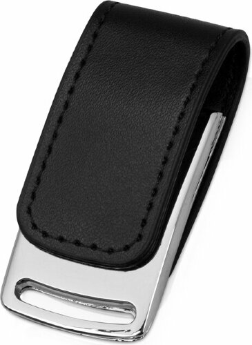 Флеш-карта USB 2.0 16 Gb с магнитным замком Vigo, черный/серебристый