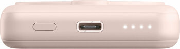 Портативный аккумулятор EnergEA MagPac MINI, 10000 mAh Magnetic wireless 15W USB-C 20W ultra-slim with stand, розовый