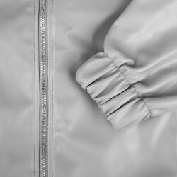 Бомбер из искусственной кожи Univer, серый, XL/2XL