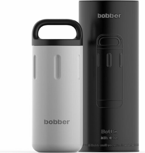 Вакуумный термос с керамическим покрытием бытовой, тм bobber, 590 мл. Артикул Bottle-590 Sand Grey (серый)