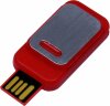 USB-флешка промо на 64 ГБ прямоугольной формы, выдвижной механизм, красный