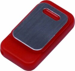 USB-флешка промо на 64 ГБ прямоугольной формы, выдвижной механизм, красный