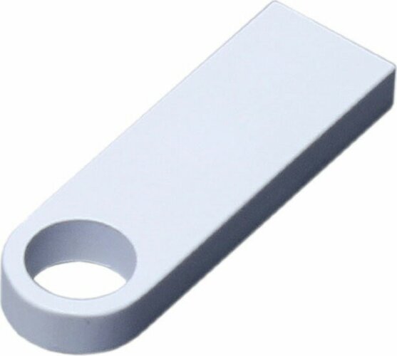 USB 2.0-флешка на 16 Гб с мини чипом и круглым отверстием, белый