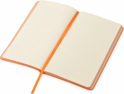 Блокнот Lettertone Notepeno 130x205 мм с тонированными линованными страницами, оранжевый