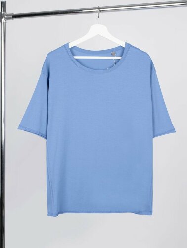 Футболка оверсайз унисекс Manevr Vozduh, синяя, XL/2XL