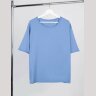 Футболка оверсайз унисекс Manevr Vozduh, синяя, XL/2XL