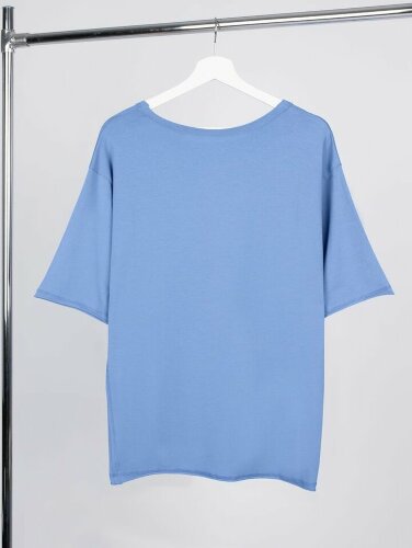 Футболка оверсайз унисекс Manevr Vozduh, синяя, XL/2XL
