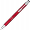 Кнопочная шариковая ручка Moneta из анодированного алюминия, синие чернила, красный