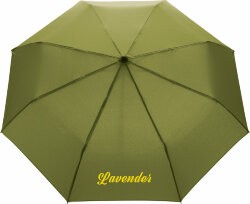 Компактный зонт Impact из RPET AWARE™ с бамбуковой рукояткой, d96 см