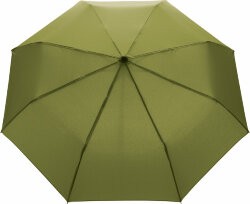 Компактный зонт Impact из RPET AWARE™ с бамбуковой рукояткой, d96 см