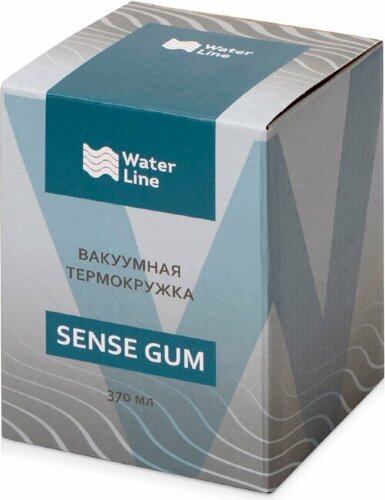 Термокружка Waterline Sense Gum, soft-touch, непротекаемая крышка 370 мл, черный