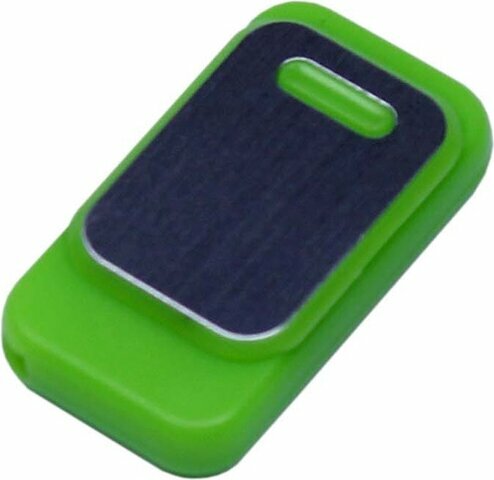 USB-флешка промо на 64 ГБ прямоугольной формы, выдвижной механизм, зеленый