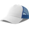 Бейсболка Atlantis RAPPER COTTON-S, 5 клиньев, пластиковая застёжка, белый, ярко-синий, размер 58 см