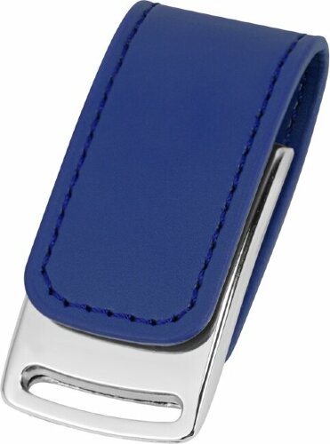 Флеш-карта USB 2.0 16 Gb с магнитным замком Vigo, синий/серебристый