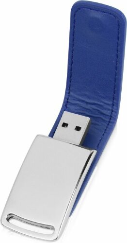 Флеш-карта USB 2.0 16 Gb с магнитным замком Vigo, синий/серебристый