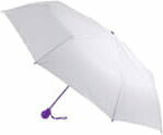 Зонт складной FANTASIA, механический, белый, фиолетовый
