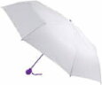 Зонт складной FANTASIA, механический, белый, фиолетовый