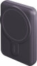 Портативный аккумулятор EnergEA MagPac MINI, 10000 mAh Magnetic wireless 15W USB-C 20W ultra-slim with stand, фиолетовый