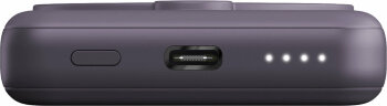 Портативный аккумулятор EnergEA MagPac MINI, 10000 mAh Magnetic wireless 15W USB-C 20W ultra-slim with stand, фиолетовый
