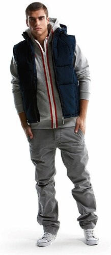 Жилет мужской Slazenger, темно-синий/зеленое яблоко, размер S