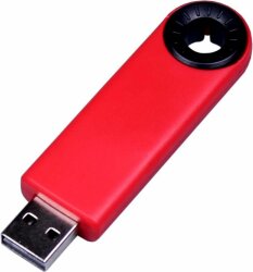 USB-флешка промо на 32 Гб прямоугольной формы, выдвижной механизм, черный