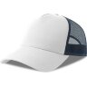 Бейсболка Atlantis RAPPER COTTON-S, 5 клиньев, пластиковая застёжка, белый, темно-синий, размер 58 см