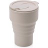 Силиконовый складной стакан GoCup, бежевый