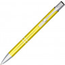  Кнопочная шариковая ручка Moneta из анодированного алюминия, синие чернила, желтый