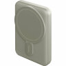 Портативный аккумулятор EnergEA MagPac MINI, 10000 mAh Magnetic wireless 15W USB-C 20W ultra-slim with stand, серо-зеленый
