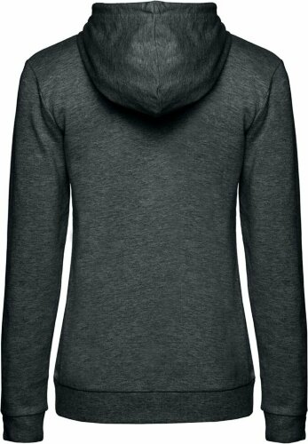 Толстовка с капюшоном женская Hoodie, серый меланж (антрацит), M