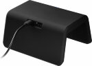Зарядная станция с часами 15W Flame, черная