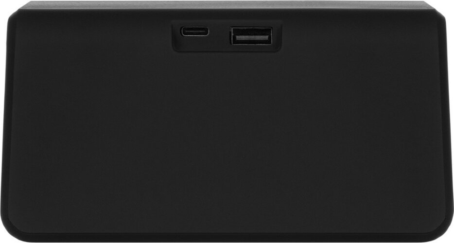 Зарядная станция с часами 15W Flame, черная