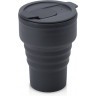 Силиконовый складной стакан GoCup, темно-серый