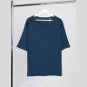 Футболка оверсайз унисекс Manevr Vozduh, темно-синяя, XL/2XL
